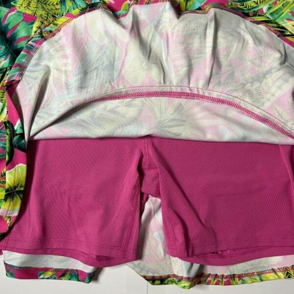 TOMMY BAHAMA TROPICAL Ruffle Hem Knit Golf Tennis Island Floral SKORT M L NWT - Picture 5 of 5